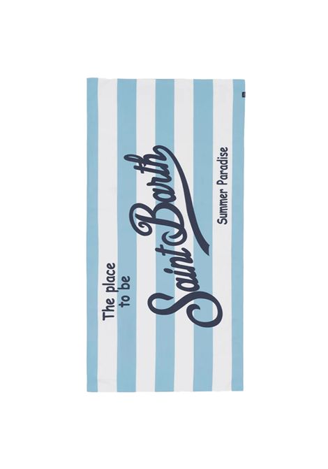Telo mare MC2 Saint Barth Aidan AID000102308H31 Fantasia stripes pop celeste e bianco MC2 SAINT BARTH | Teli mare | AID000102308H31